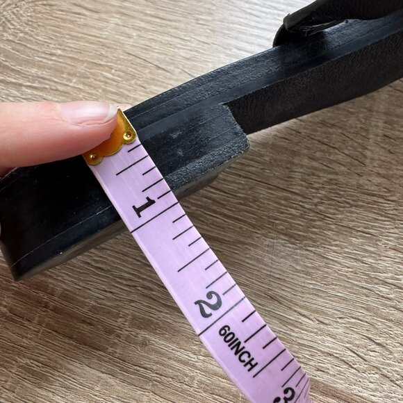 Reformation Marion Black Slip-On Low Heel Leather Sandals 8 - Picture 9 of 11